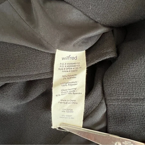 Aritzia Wilfred Montesson Motorcycle Moto Cropped Jacket 2 Black Biker Rocker - Picture 8 of 14